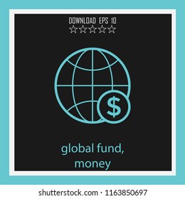 global fund, money  vector icon