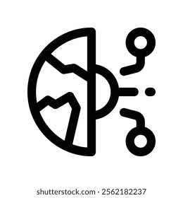 global future icon. vector line icon for your website, mobile, presentation, and logo design.