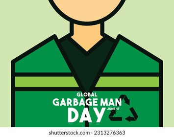 Global Garbage Man Day. 17. Juni EPS10.