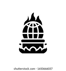Globales Garming Vektorillustration Glyph Style Symbol. EPS10