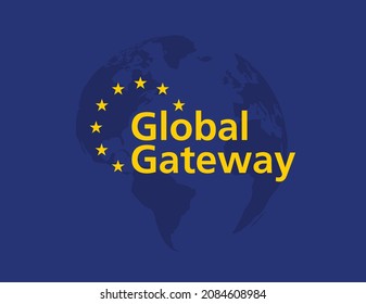 Global Gateway - European union new strategy. Global Gateway vector illustration.