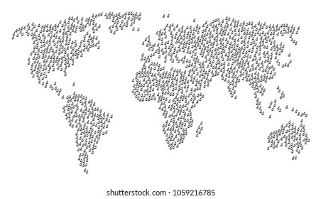 Global Geography Pattern Map Made Microscope Stock Vector (Royalty Free ...