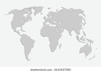 Global Globalization Gray World map Vector Illustration