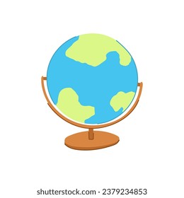 global globe cartoon. planet map, sphere sign, travel business global globe sign. isolated symbol vector illustration