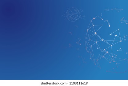 global globe connection background vector