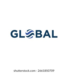 Globale kreative Wortzeichen Schriftzug Design Text-basierte Logo-Konzept