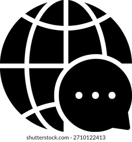 Vector de ilustración de icono de glifo global