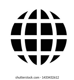 global glyphs flat vector icon