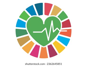 Los Objetivos Mundiales Desarrollo de la Sostenibilidad 3 Tres Buenos Objetivos de Salud Multicolor