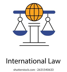 Global Governance and Legal System vector Icon design