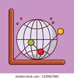 global graph Vector illustration on a transparent background.Premium quality symmbols. vector line flat  icon for concept and graphic design.