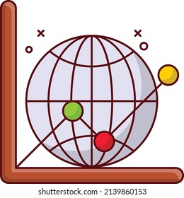 global graph Vector illustration on a transparent background.Premium quality symmbols. vector line flat  icon for concept and graphic design.