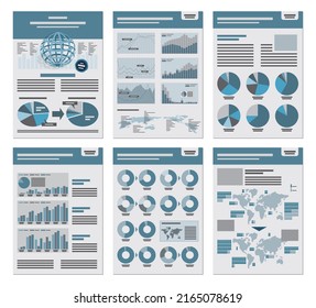 Global graphical data for dummies Vector illustration