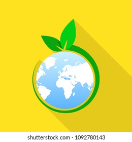 Global green day icon. Flat illustration of global green day vector icon for web design