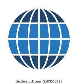 Global Grid icon line vector illustration