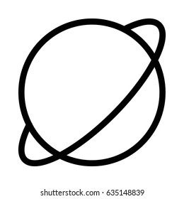 Global Grid Vector Line Icon