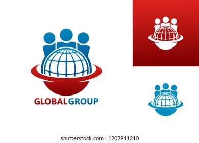 Global Group Logo Template Design Vector, Emblem, Design Concept, Creative Symbol, Icon