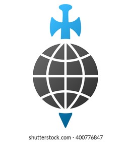 Global Guard vector toolbar icon for software design. Style is a gradient icon symbol on a white background.