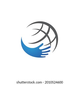 Global Hand Care icon Template vector illustration design