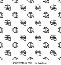 Global hand click pattern seamless vector repeat for any web design