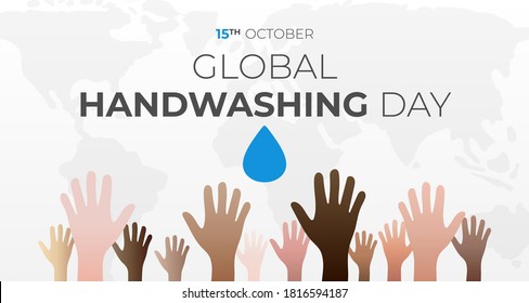 Global Handwashing Day Background Illustration