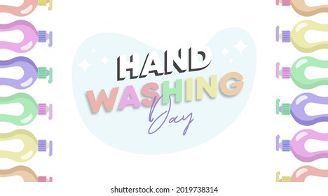 Global handwashing day background illustration vector