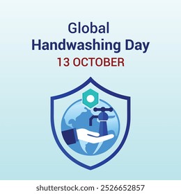Global Handwashing Day creative vector design for social media post
