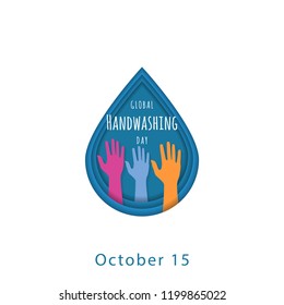 Global handwashing day design template. Vector illustration
