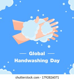 Global handwashing day ,prevent coronavirus infection ,vector illustration