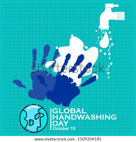 Global Handwashing Day, vector icon illustration