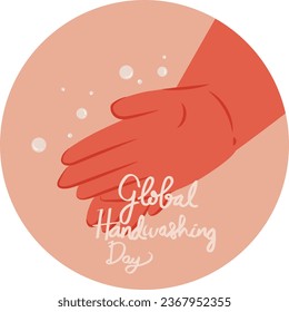 Global Handwashing Day vector illustration. Perfect for social media, web. vector flat design