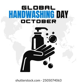 Global Handwashing Day Vector Promoting Hygiene and Health Awareness