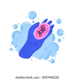 Global Handwashing Day. Wash Your Hand. Doodle Vector Illustration.