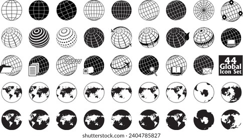 Global Harmony Vector Set: Diverse World Mapping, Traveling, Education, Connection, and World Map Icons for Seamless International Collaboration Icons