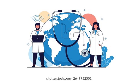 Global health initiative advancing medical care and wellness worldwide for everyone promoting public health solutions