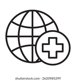 Global health service icon. vector illustration.