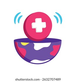 Global Health Vector style icon. Eps 10 file