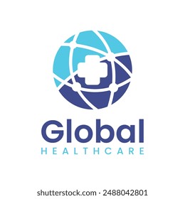 Global Healthcare Healthy Hospital Technology Ball Symbol Logo Template