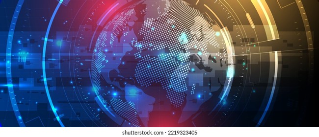 global high technology background of communication network