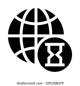 global hourglass vector glyphs icon