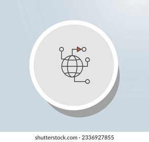 Global hubs icon vector design
