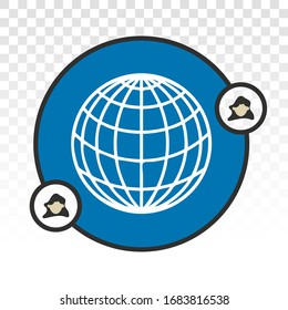 icono global de subcontratación humana para aplicaciones o sitios web