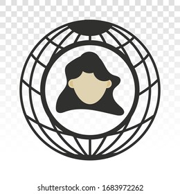 global human outsourcing icon for apps or website
