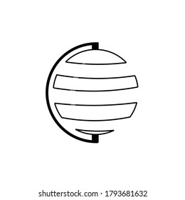 a global icon background outline