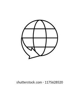 global icon. Element of logistics icon for mobile concept and web apps. Thin line global icon can be used for web and mobile on white background