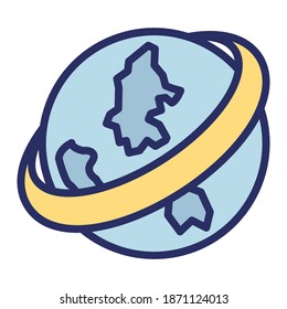 Icono global, Glob Earth, diseño de símbolos de navegación por Internet, Icono mundial para proyectos de diseño gráfico 