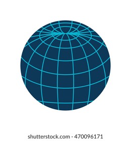 global icon globe connection network worldwide map corporation vector illustration isolated