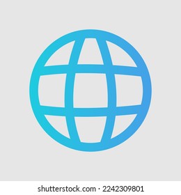 Global icon in gradient style, use for website mobile app presentation
