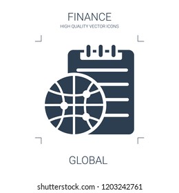global icon. high quality filled global icon on white background. from finance collection flat trendy vector global symbol. use for web and mobile