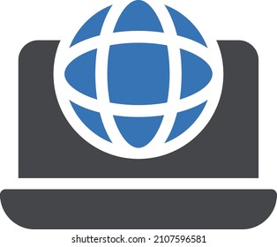 global Icon isolated on white background. Vector illustration. Eps10. Vector icon for website design and app